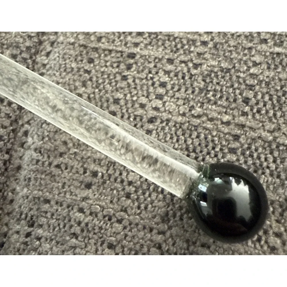 2 Glass Highball Drink Swizzle Stick Stirrers With PALM TREE‎ Tops 8 Inches